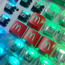 McDonald's Keycaps OEM Profile ABS Backlit Replacement Keycaps for Cherry MX Switch